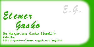 elemer gasko business card